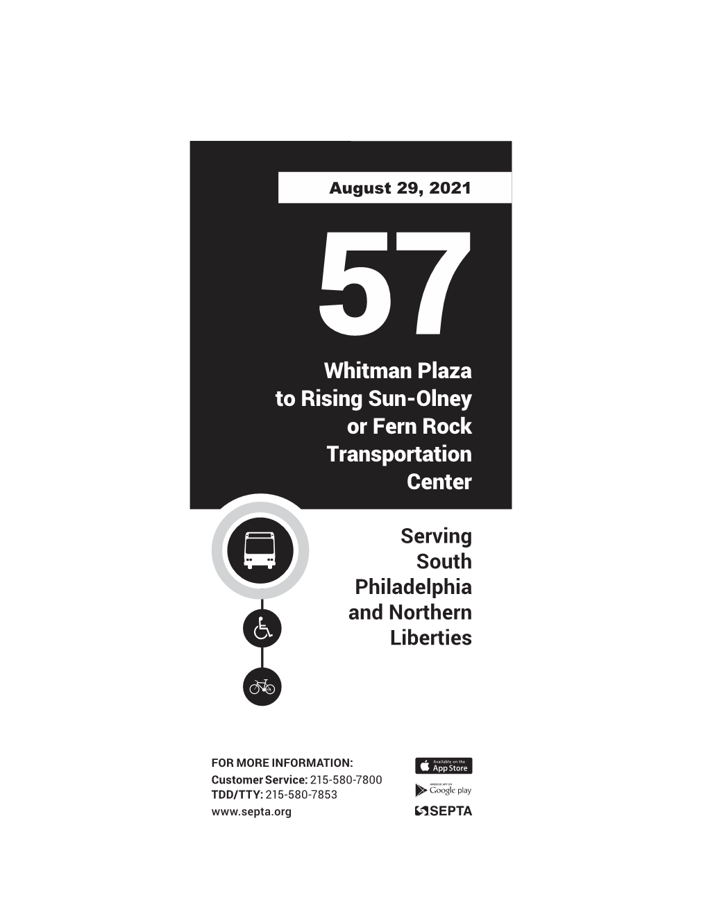 Whitman Plaza to Rising Sun-Olney Or Fern Rock Transportation Center