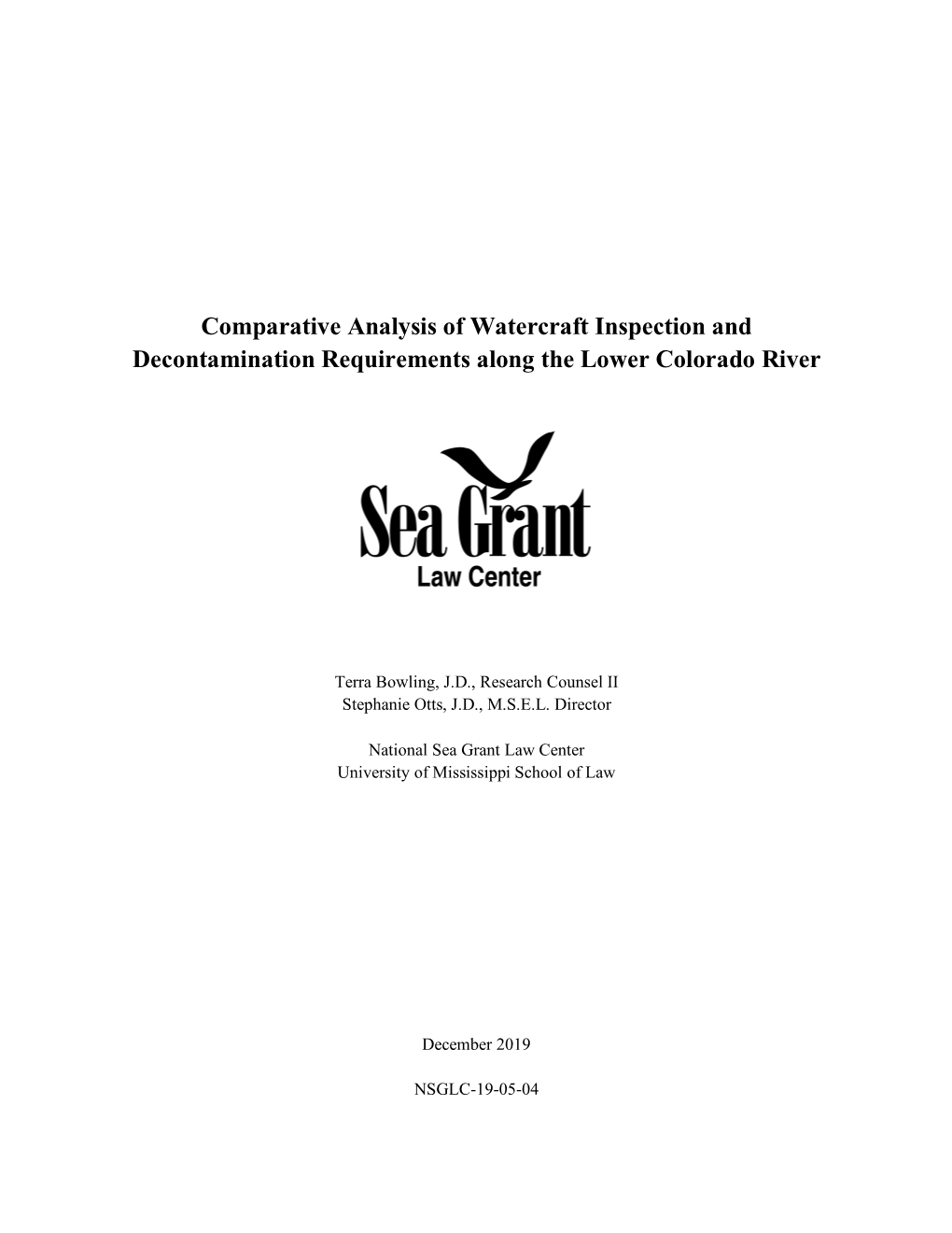 Comparative Analysis of Watercraft Inspection and Decontamination Requirements Along the Lower Colorado River