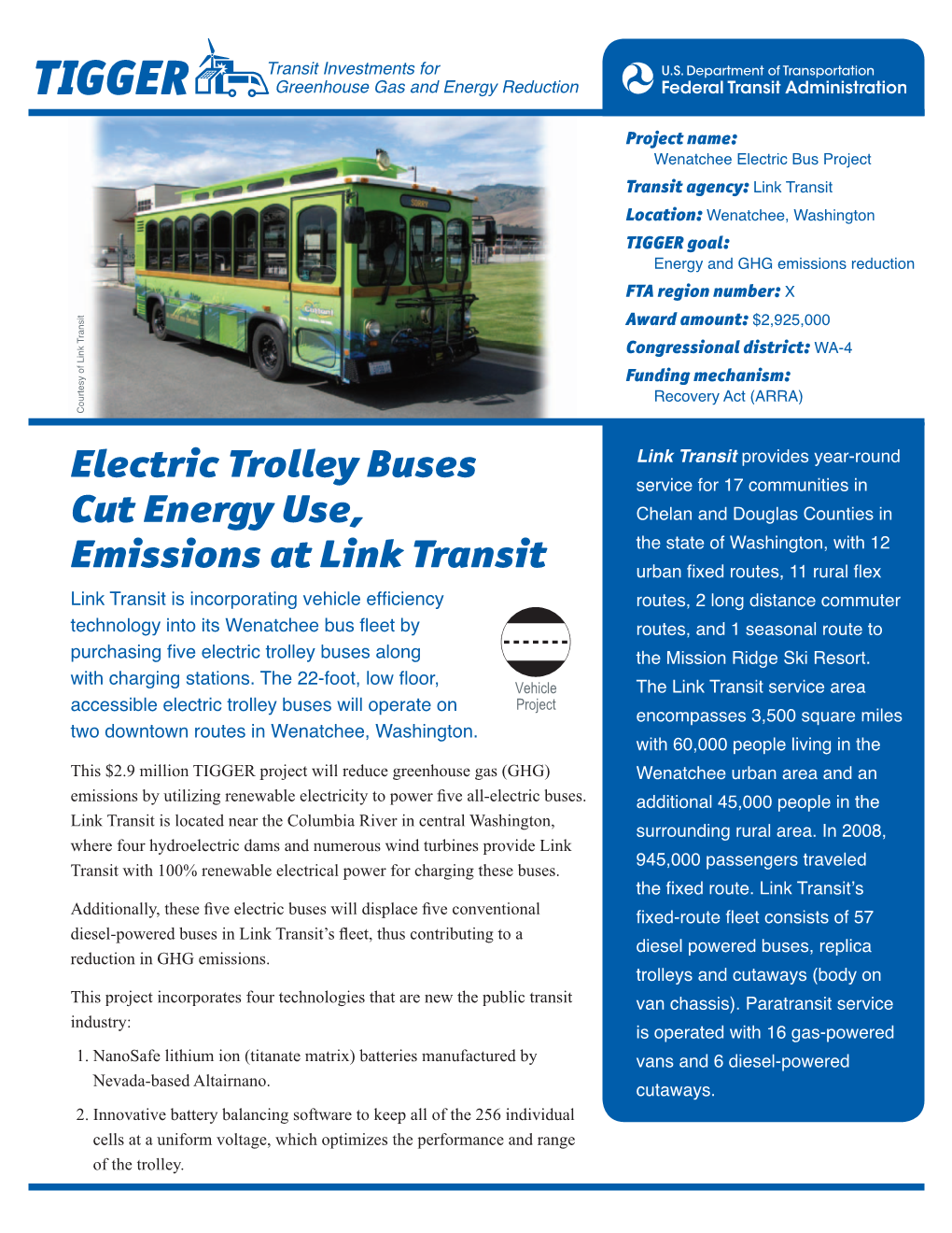 Wenatchee Electric Bus Project