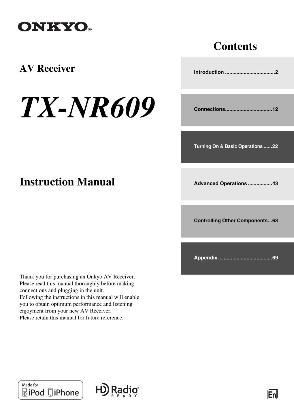 TX-NR609 Connections