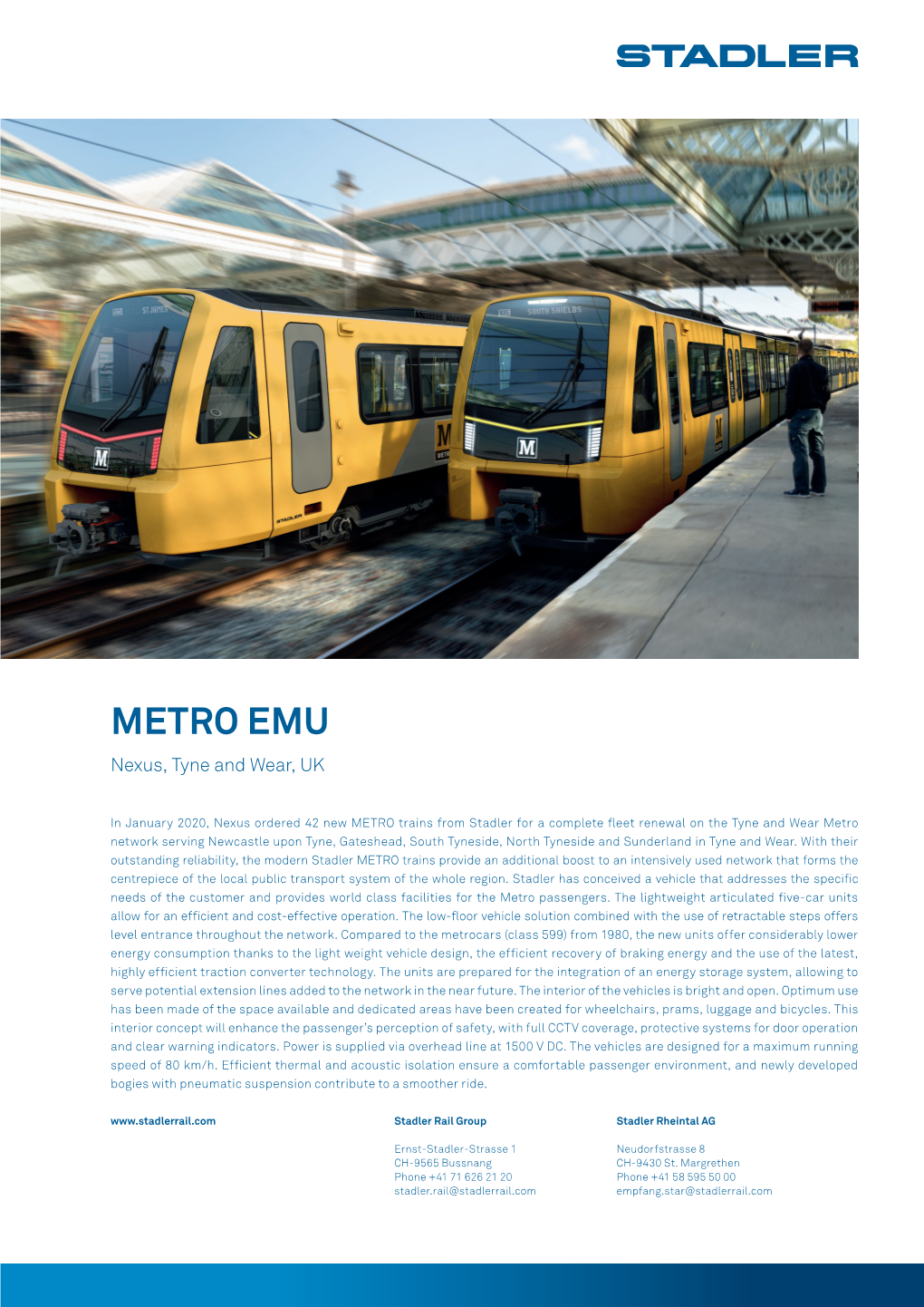 METRO EMU Nexus, Tyne and Wear, UK