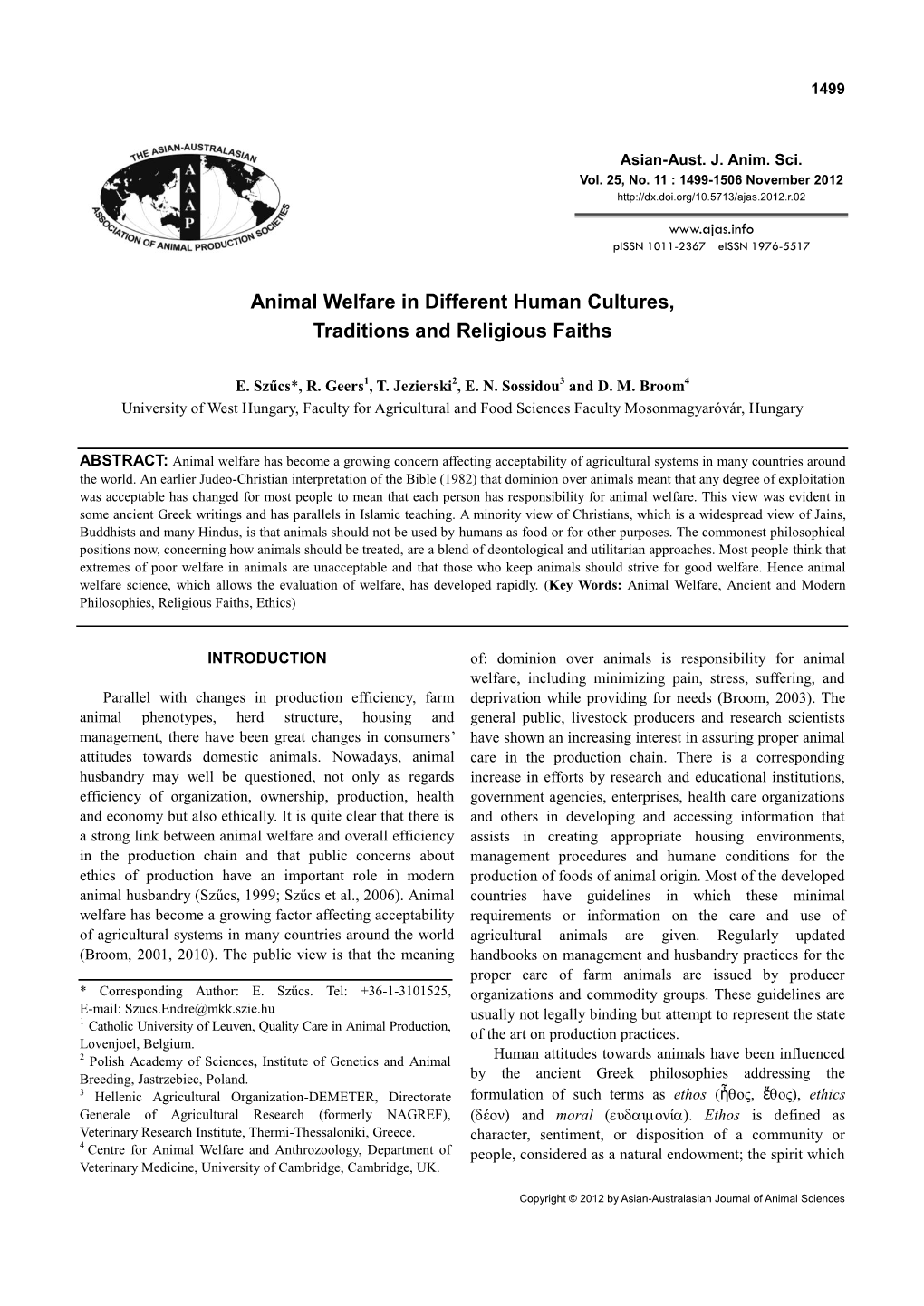 Effects of the Pattern of Energy Supply on the Efficiency Of