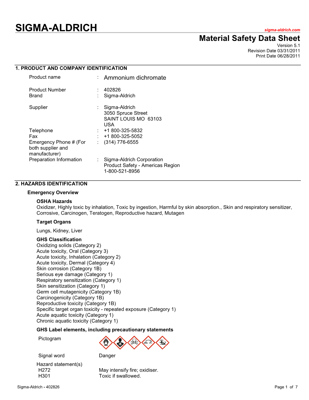 Ammonium Dichromate.Pdf