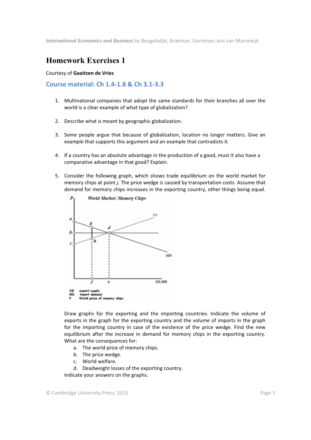 Homework Exercises 1