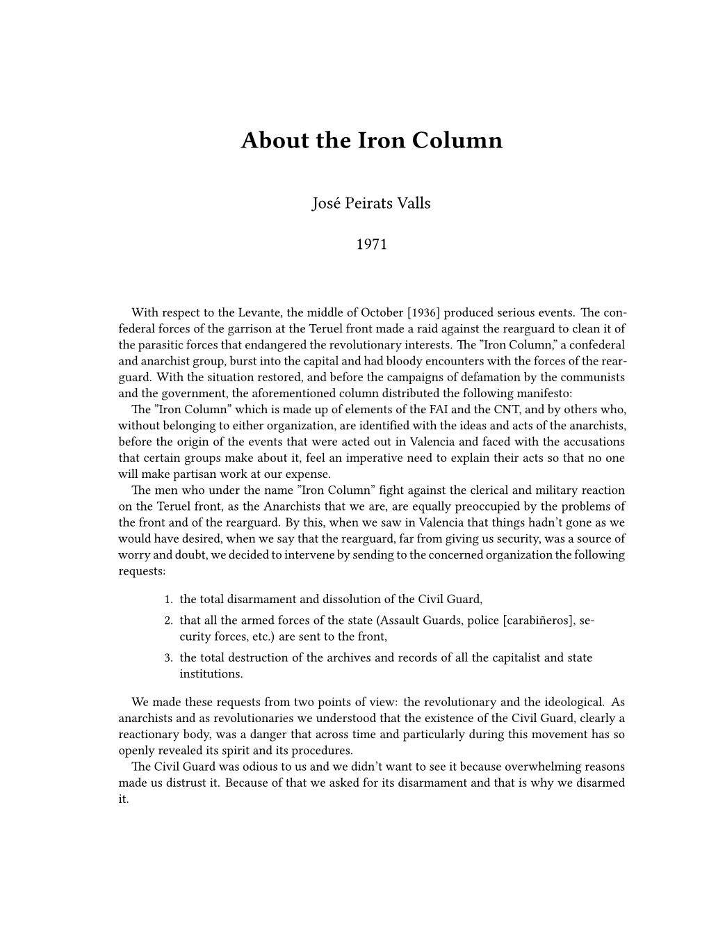 About the Iron Column