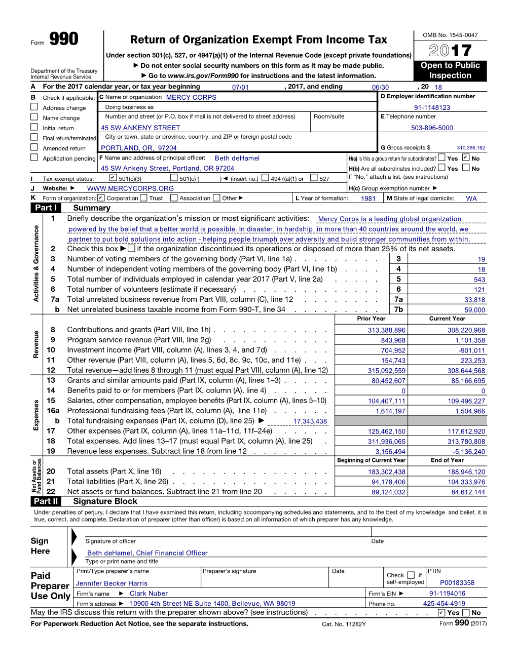 Return of Organization Exempt from Income