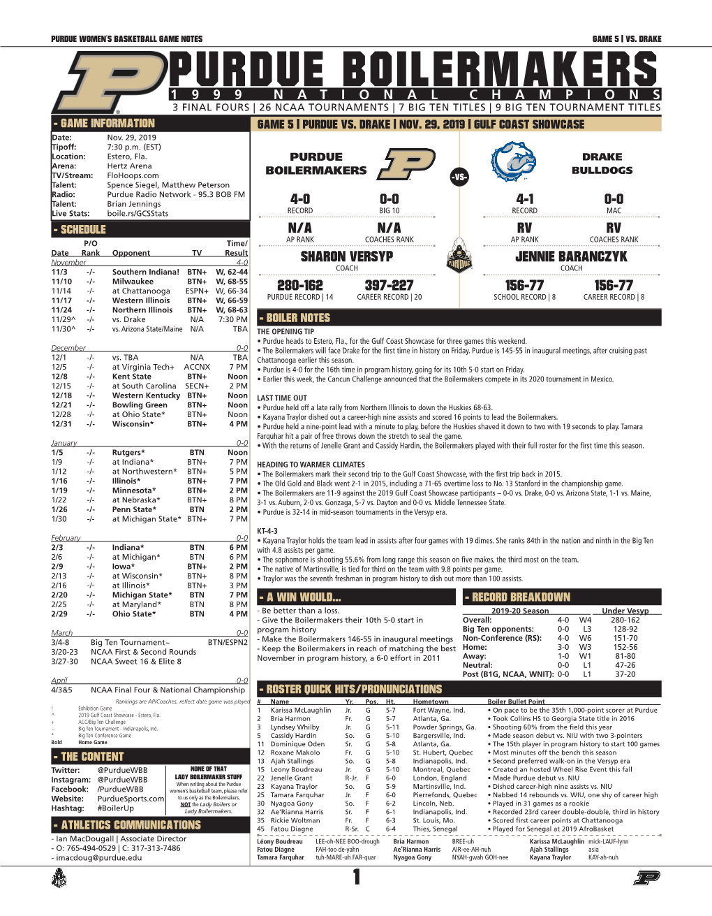 Purdue Boilermakers 1999 NATIONAL CHAMPIONS 3 FINAL FOURS | 26 NCAA TOURNAMENTS | 7 BIG TEN TITLES | 9 BIG TEN TOURNAMENT TITLES - Game Information Game 5 | Purdue Vs