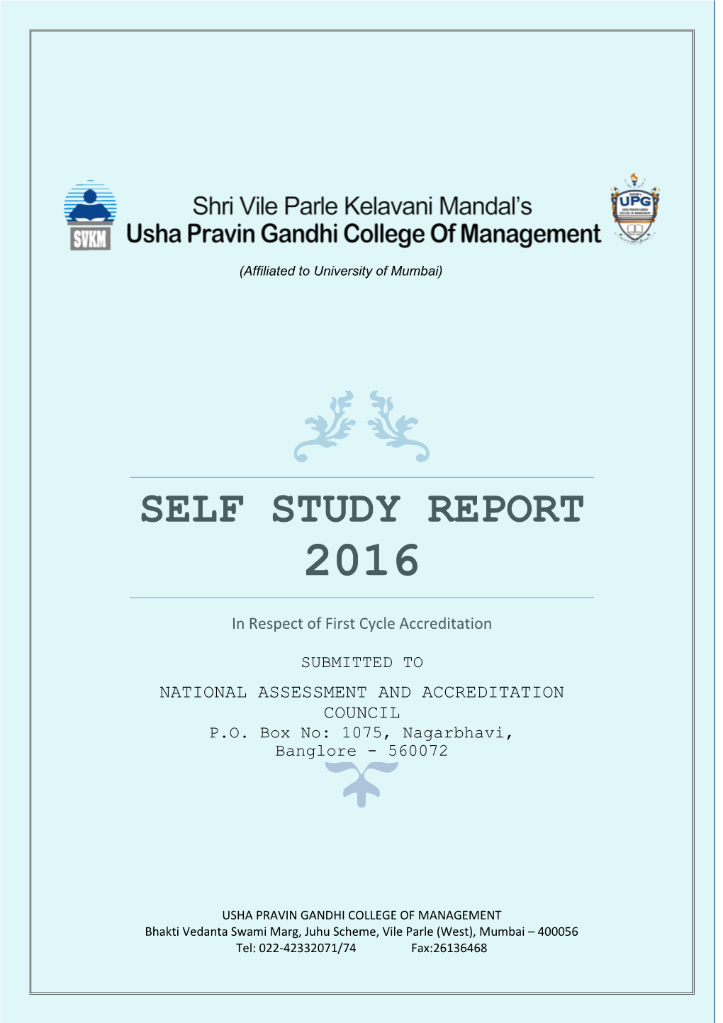 Self Study Report 2016