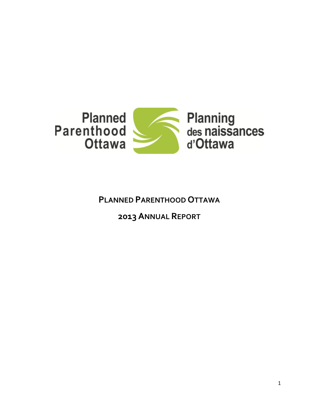 Planned Parenthood Ottawa 2013Annual Report