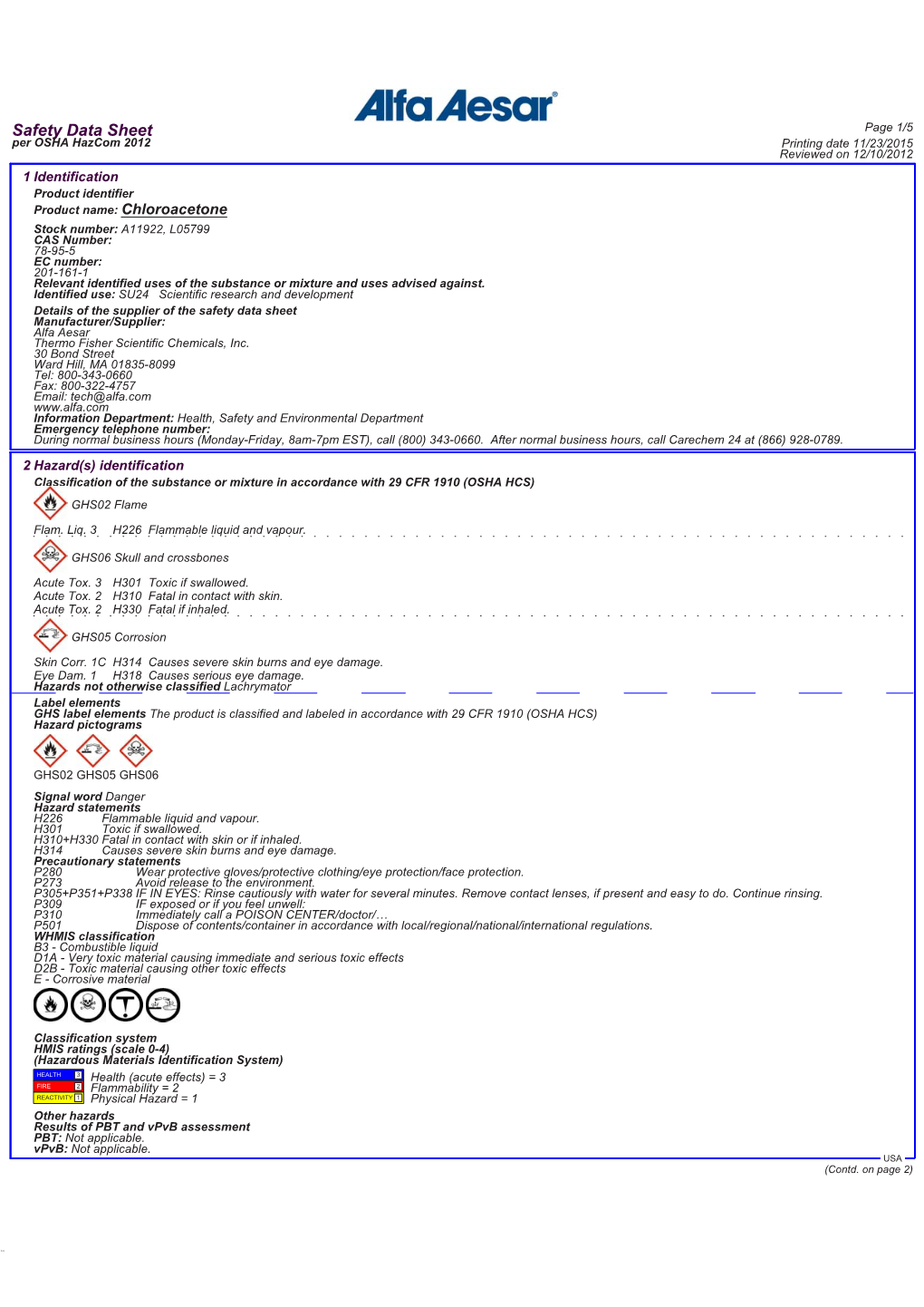 Safety Data Sheet