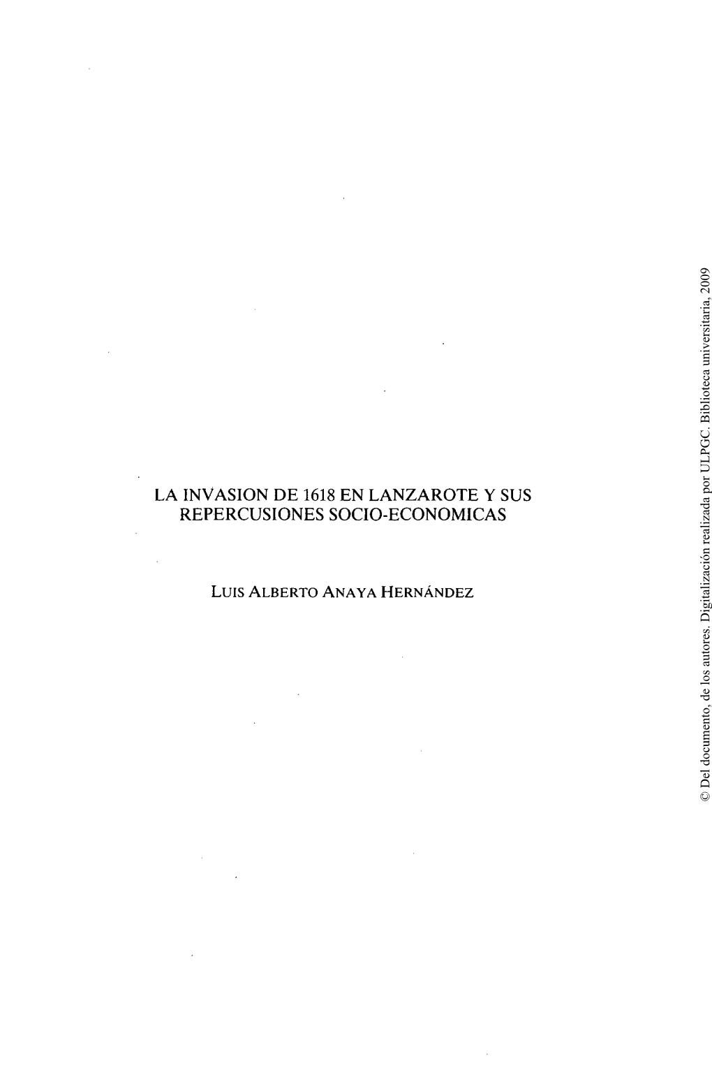 La Invasión De 1618 En Lanzarote Y Sus Repercusiones Socio-Económicas 195 Preferibles a Las Africanas