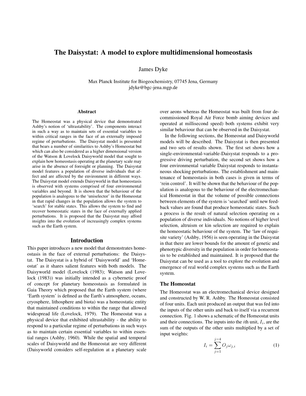 A Model to Explore Multidimensional Homeostasis