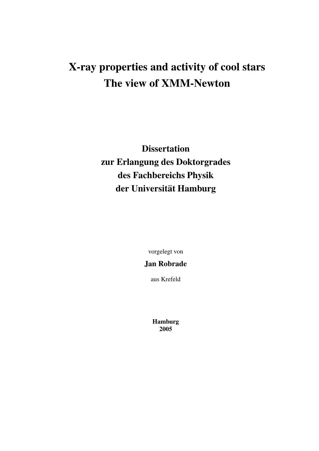 X-Ray Properties and Activity of Cool Stars the View of XMM-Newton