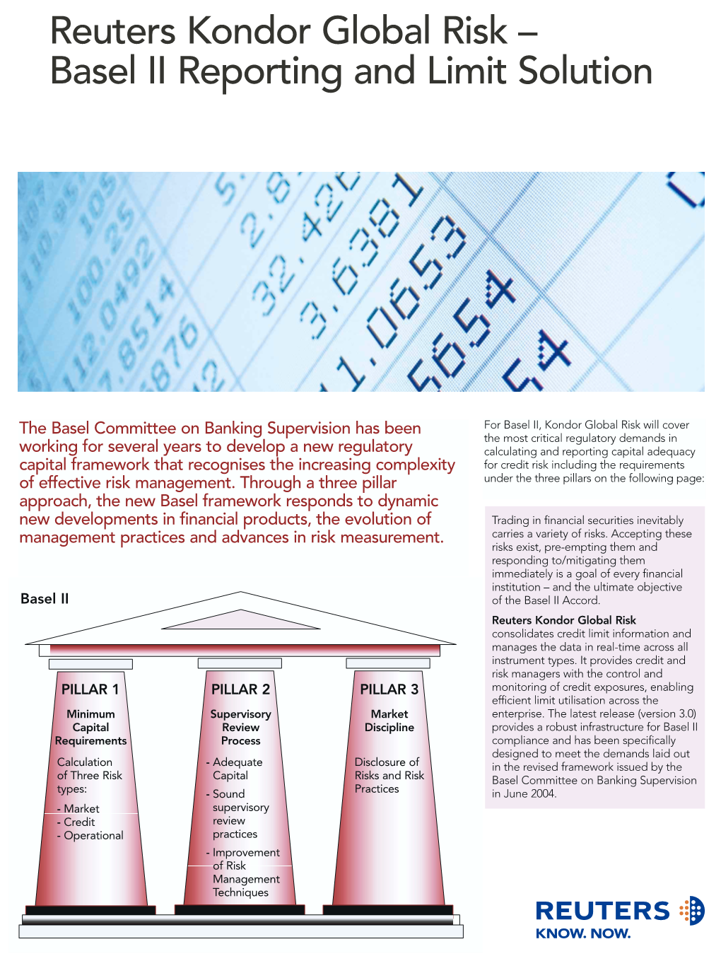 Reuters Kondor Global Risk – Basel II Reporting and Limit Solution