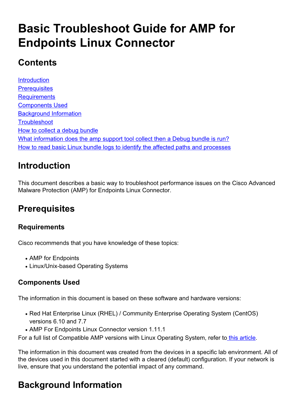 Basic Troubleshoot Guide for AMP for Endpoints Linux Connector