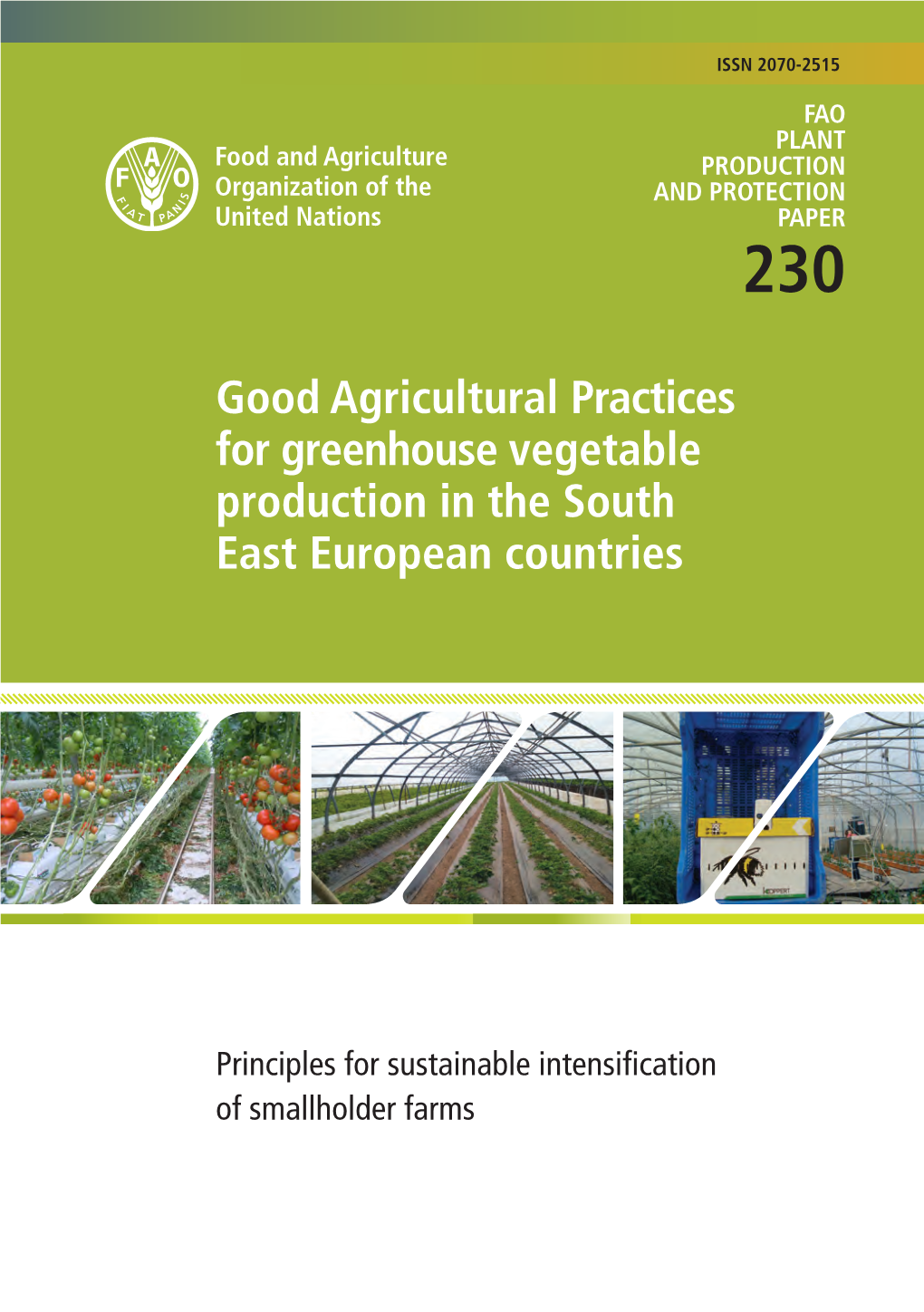 Good Agricultural Practices for Greenhouse Vegetable Production in the South East European Countries