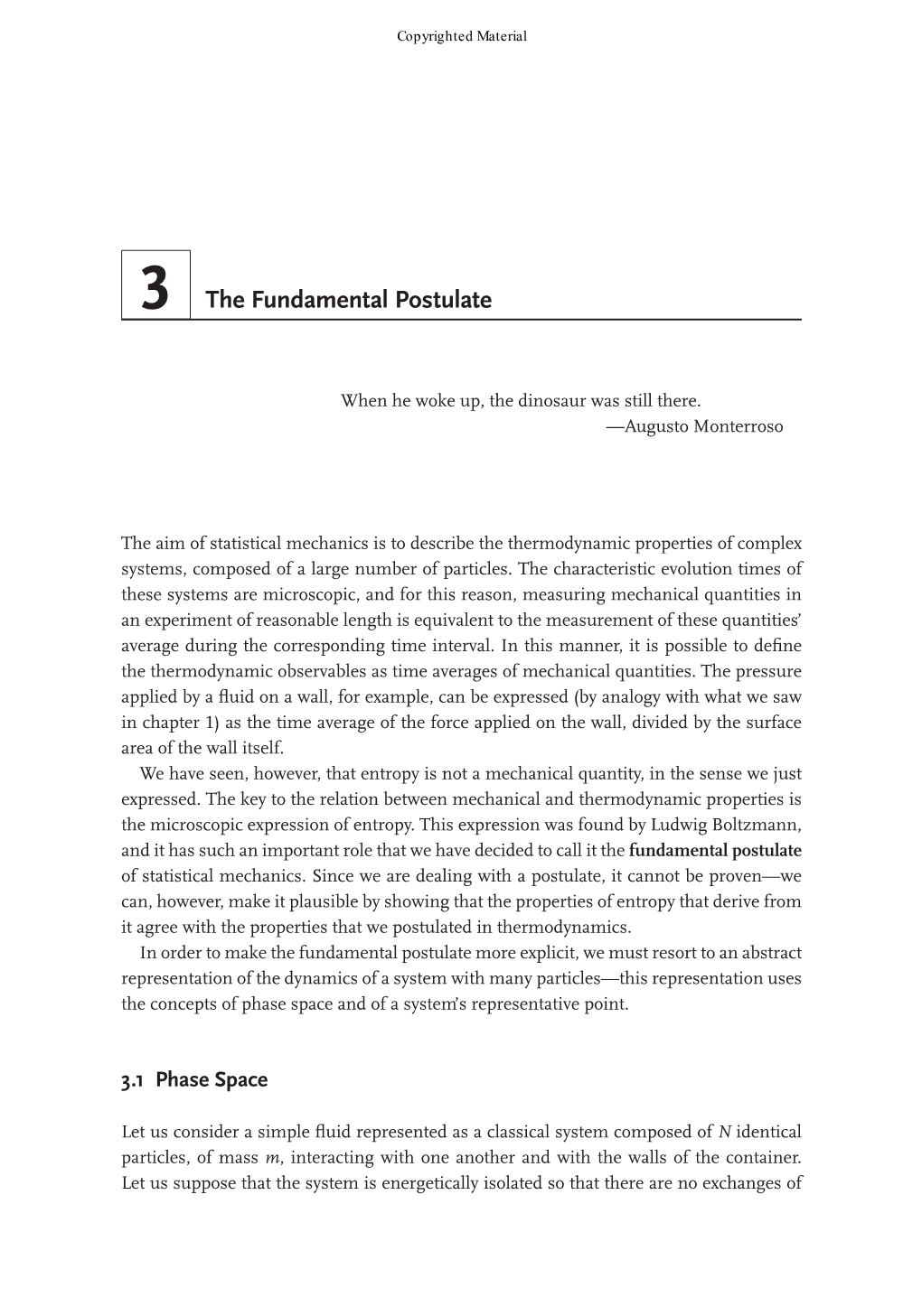 3 the Fundamental Postulate