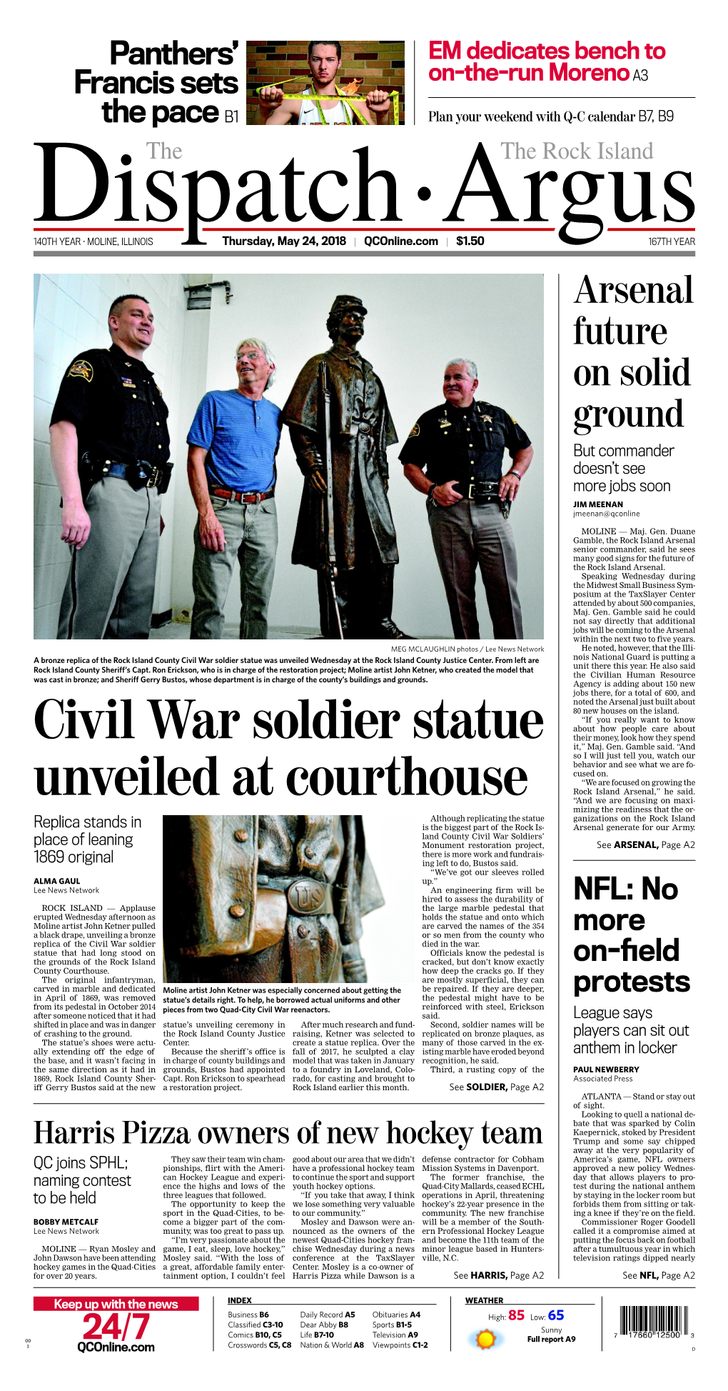 Civil War Soldier Statue Unveiled at Courthouse