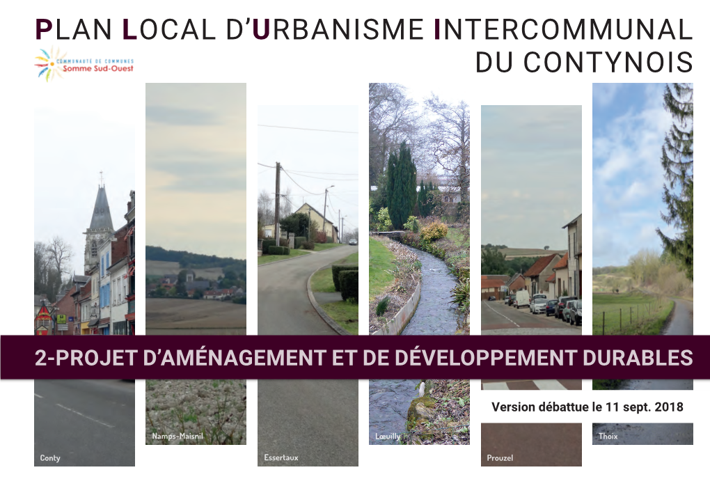 Plan Local D'urbanisme Intercommunal Du Contynois