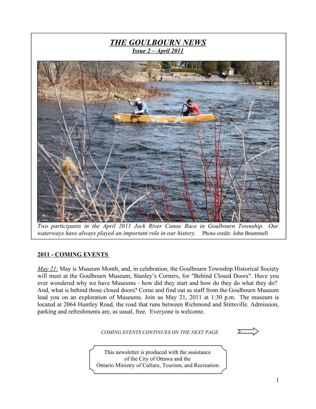 THE GOULBOURN NEWS Issue 2 – April 2011