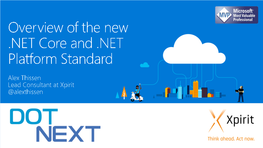NET Core a New .NET Platform