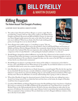 Killing Reagan RGG.Indd