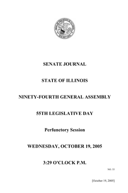 Senate Journal State of Illinois Ninety-Fourth