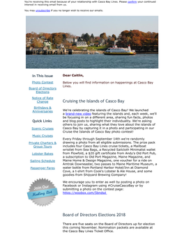 Cruising the Islands of Casco Bay Board Of