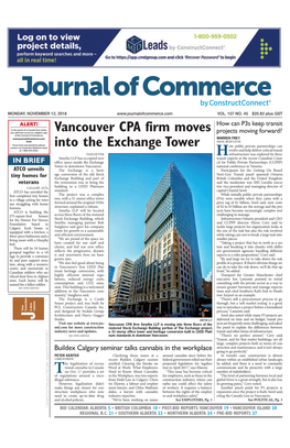 Vancouver CPA Firm Moves Into the Exchange Tower