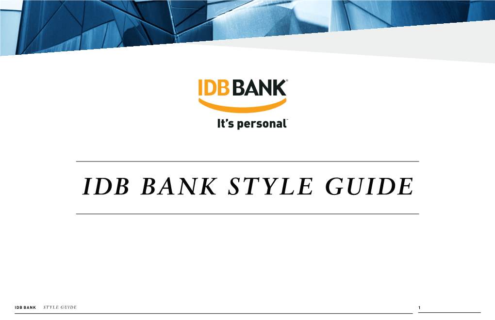 Idb Bank Style Guide