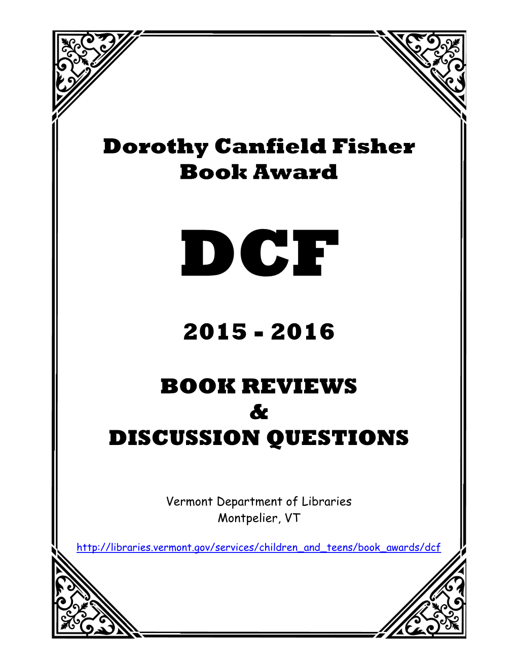 Dorothy Canfield Fisher Book Award