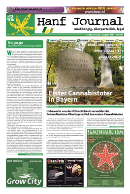 Erster Cannabistoter in Bayern