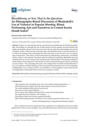 Bloodthirsty, Or Not, That Is the Question: an Ethnography-Based