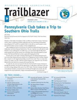Pennsylvania Club Takes a Trip to Southern Ohio Trails John Stehle Reprinted with Permission from the Magazine of the North Country Trail Association, North Star