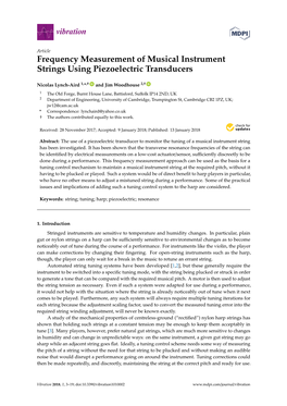 Frequency Measurement of Musical Instrument Strings Using Piezoelectric Transducers