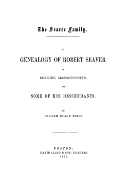 Genealogy of Robert Sea Ver
