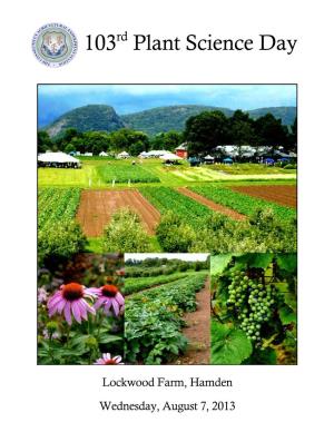 Plant Science Day Program Booklet
