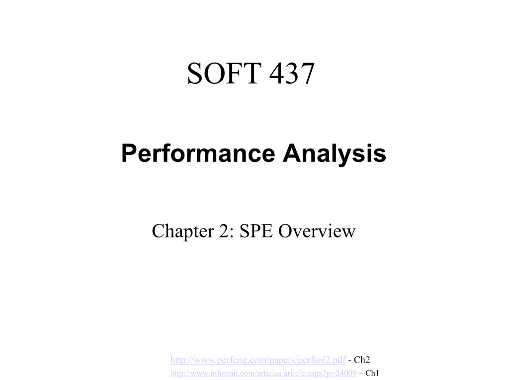 Software Performance Analysis