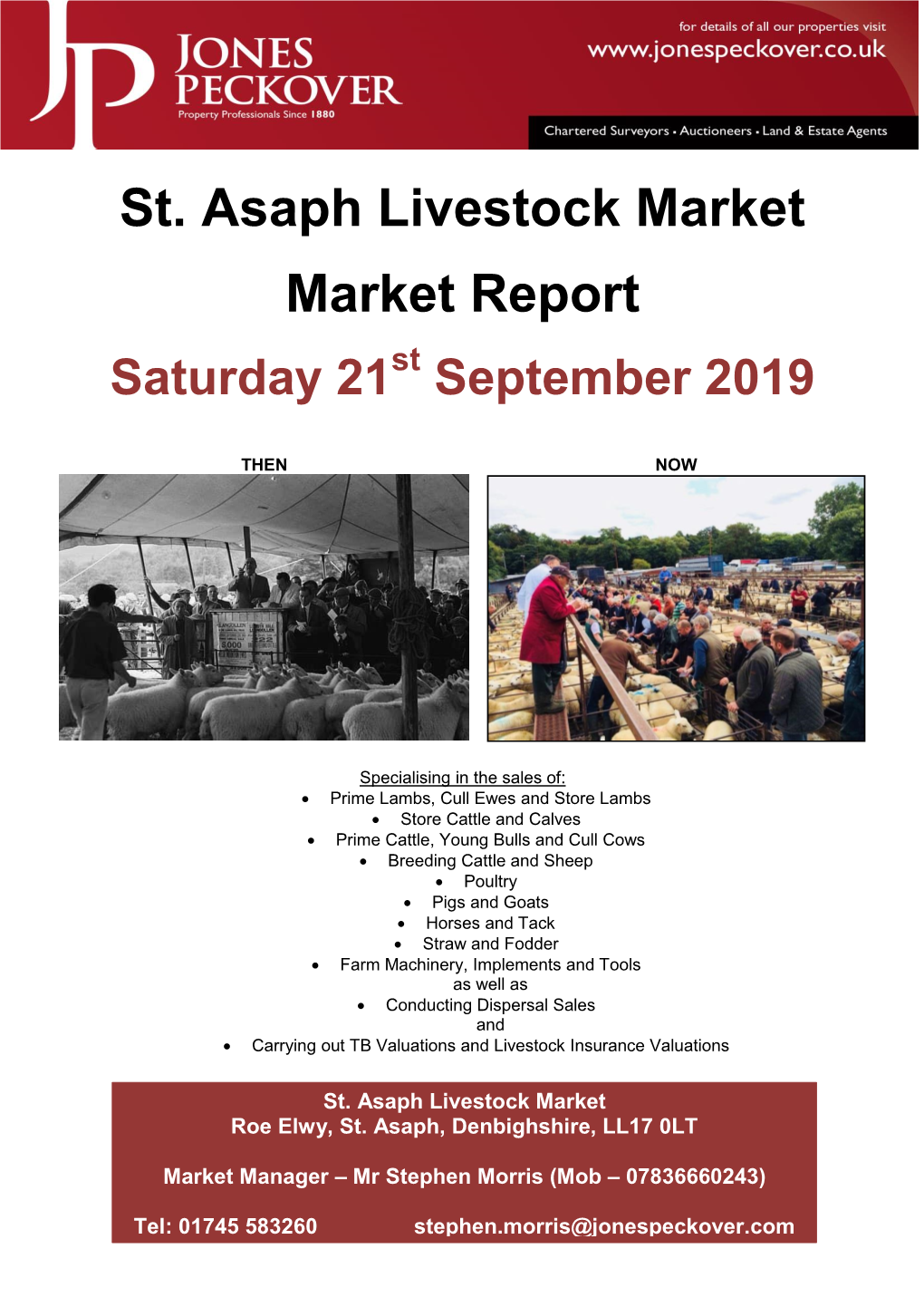 St. Asaph Livestock Market Market Report