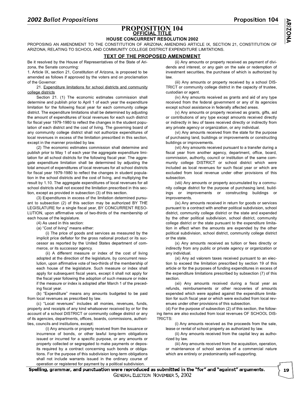 2002 Ballot Propositions