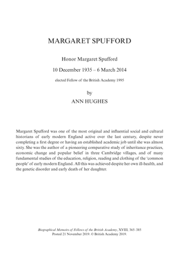 Margaret Spufford