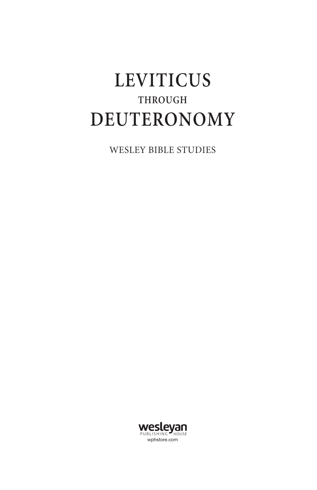 Leviticus Deuteronomy