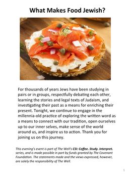 What Makes Food Jewish?