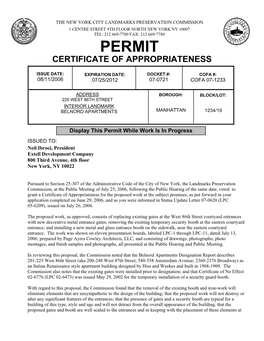 Permit Issued