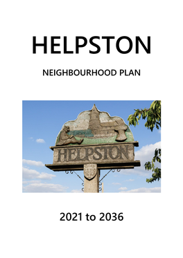 HELPSTON NEIGHBOURHOOD PLAN Consultation Version June 2021