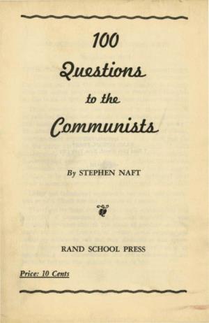 100 Questions to the Communists