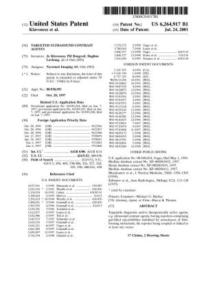 (12) United States Patent (10) Patent No.: US 6,264,917 B1 Klaveness Et Al
