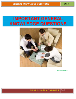 Important General Knowledge Questions