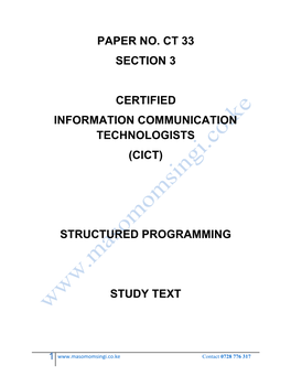 Structured Programming.Sample