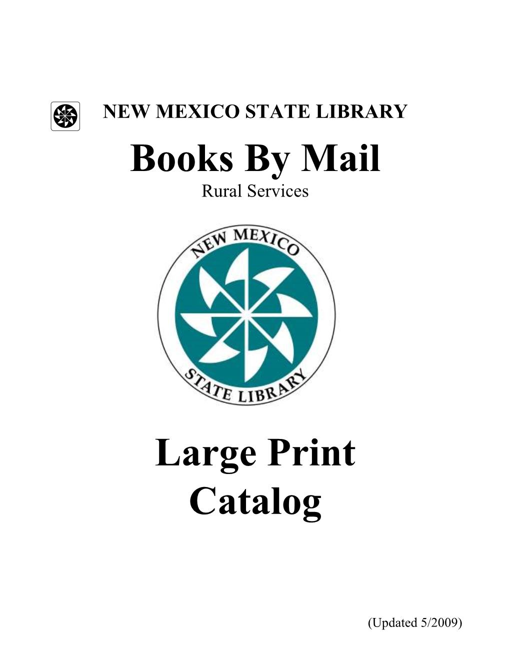 Books by Mail Large Print Catalog